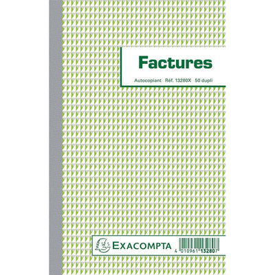 Exacompta - Rechnungen, ft 21 x 13,5 cm, Duplikat, Französisch