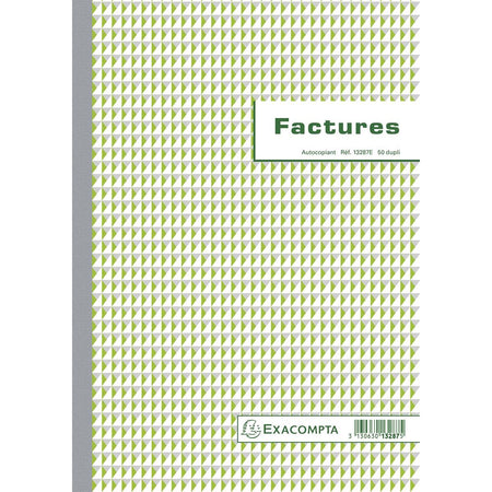 Exacompta – Rechnungen, ft 29,7 x 21 cm, Duplikat, Französisch