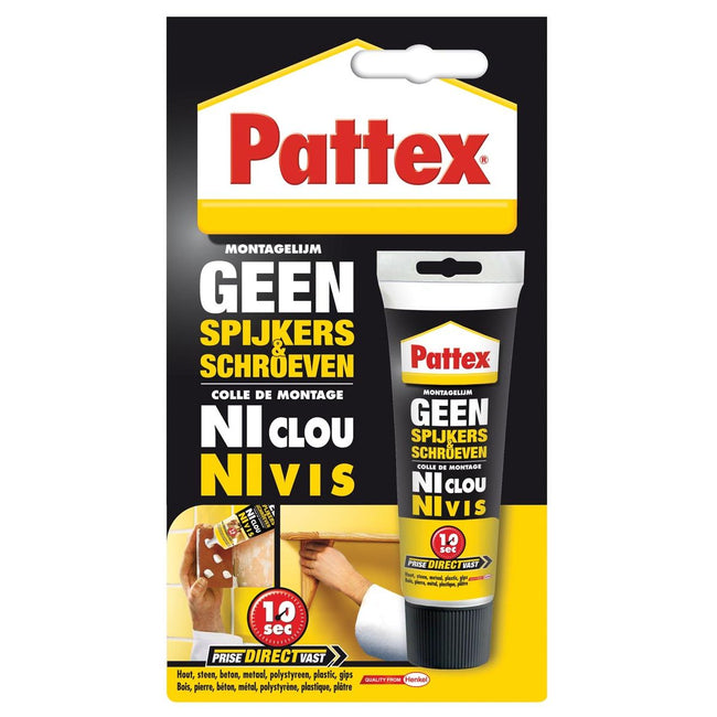 Pattex - Montagekleber No Nails Screws, Tube mit 50 g, im Blister
