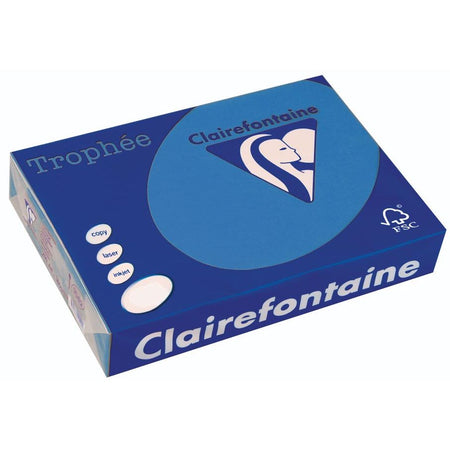 Clairefontaine - Trophée Intens, farbiges Papier, A3, 120 g, 250 Blatt, türkis