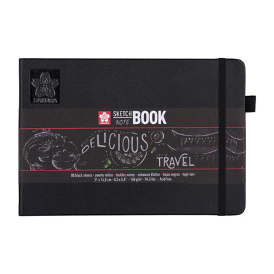Sakura - Skizzenbuch 80 schwarze Blätter 140gr 210x148mm schwarz