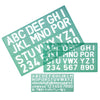 Linex - Buchstabenvorlage Großbuchstaben/Buchstaben/Zahlen, 3er-Set