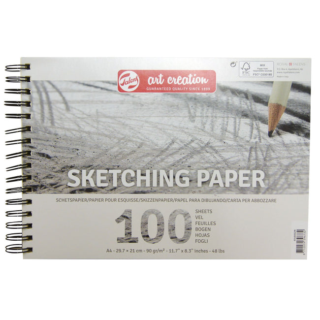 Talens Art Creation – Skizzenpapier Art Creation 100 weiße Blätter 90 g 297 x 210 mm grau
