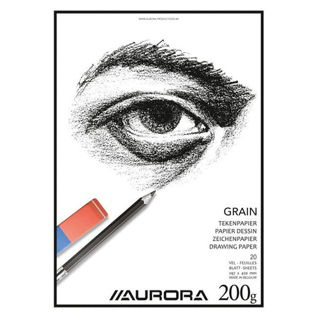 Aurora - Zeichenblock A3 20 Blatt 200 Gramm Körnungspapier