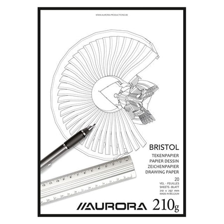 Aurora - Zeichenblock A4 20 Blatt 210 Gramm Bristolpapier