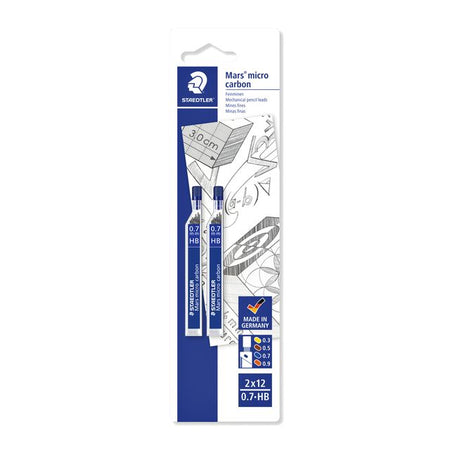 Staedtler - Bleistiftmine Carbon Micro 0,7 mm HB Blister 2 Stück