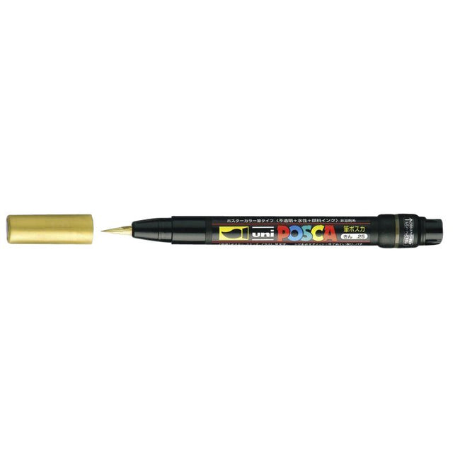 Posca - Paintmarker Uni PCF350 Pinsel 1-10mm gold | 5 Stück