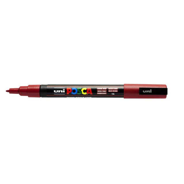 Posca - Paintmarker Uni PCfine dunkelrot | 6 Stück