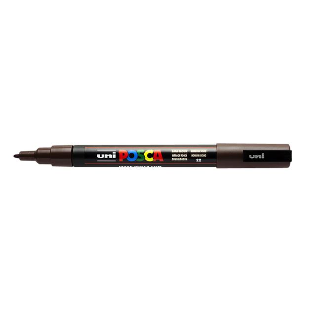 Posca - Paintmarker Uni PCfine dunkelbraun | 6 Stück