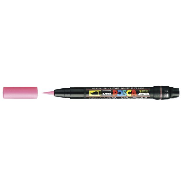 Posca - Paintmarker Uni PCF350 Pinsel 1-10mm rot | 5 Stück