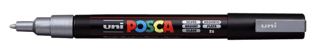 POSCA PC3M F Silber | 6 Stück