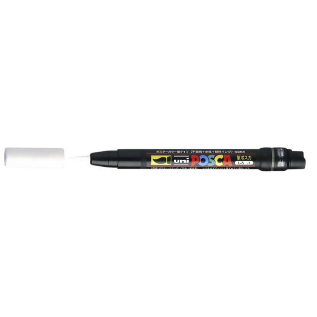 Posca - Paintmarker Uni PCF350 Pinsel 1-10mm weiß