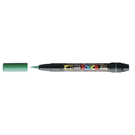 Posca - Paintmarker Uni PCF350 Pinsel 1-10mm dunkelgrün | 5 Stück