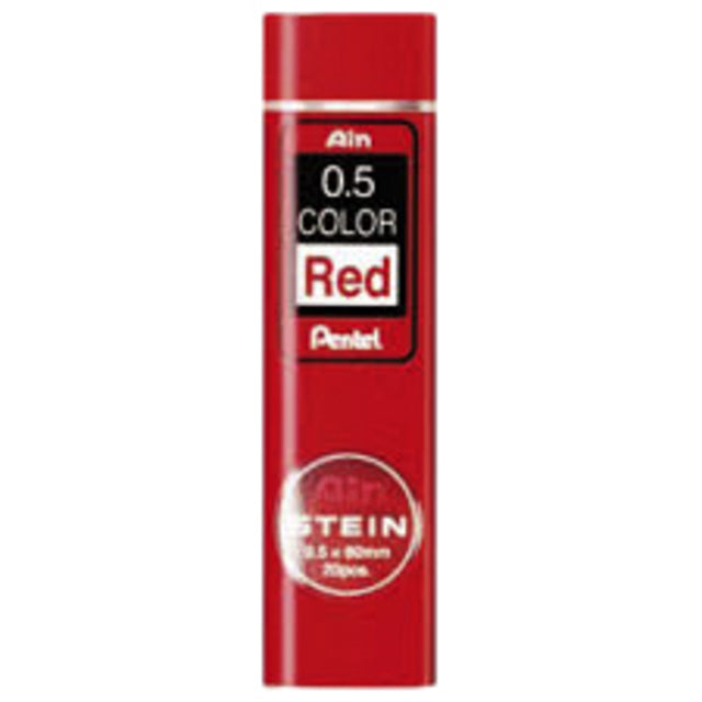 Bleistiftstift Pentel 0,5 mm roter Rohr von 20 Teilen