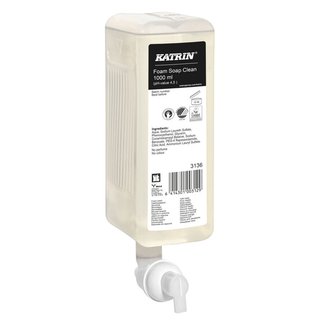 Handseife Katrin 3136 Schaum rein neutral 1000ml | 6 Stück