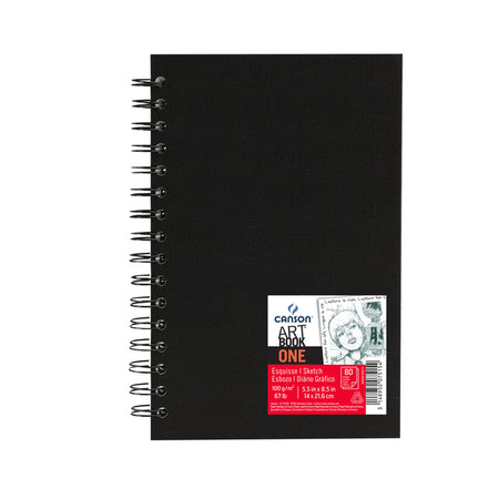 Canson – Skizzenbuch Art Book One, spiralgebunden, 80 Blatt, 100 g, 140 x 216 mm, weiß