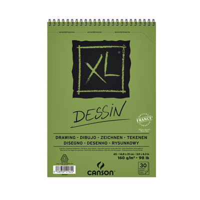 Canson - Zeichenpapier XL Drawing 30 Blatt 160gr A5 weiß