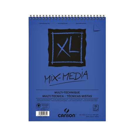 Canson - Mixed-Media-Papier XL Textured Mixed Media 15 Blatt 300gr A5 weiß