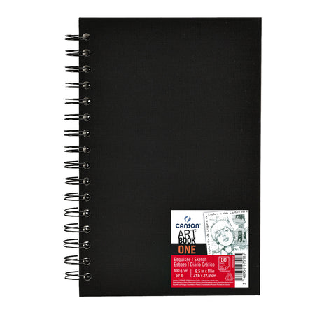 Canson – Skizzenbuch Art Book One, spiralgebunden, 80 Blatt, 100 g, 216 x 279 mm, weiß
