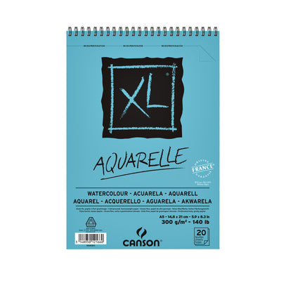 Canson - Aquarellpapier XL 20 Blatt 300gr A5 weiß | 5 Stück