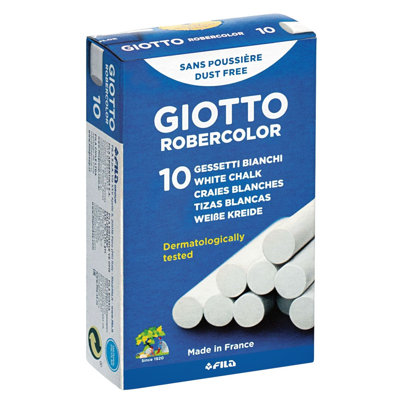 Giotto - Tafelkreidebox mit 10 Stück weiß
