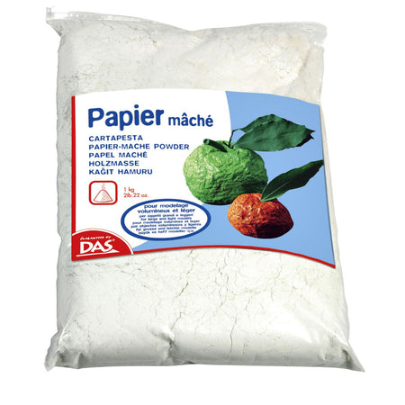 DAS - Pappmaché-Pulver 1000 Gramm weiß