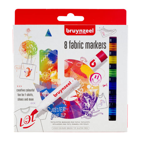 Bruynzeel - Filzstift Textil sortiert | 6 Stück