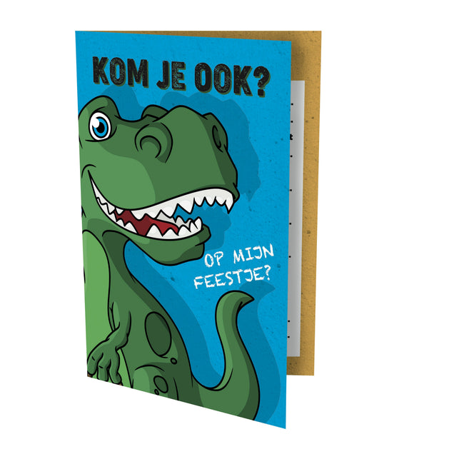 Interstat - Einladung Dinosaurier 13,5x9cm | 6 Stück