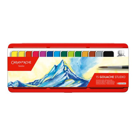 Caran d'ache – Poster-Farbdose mit 15 Farben