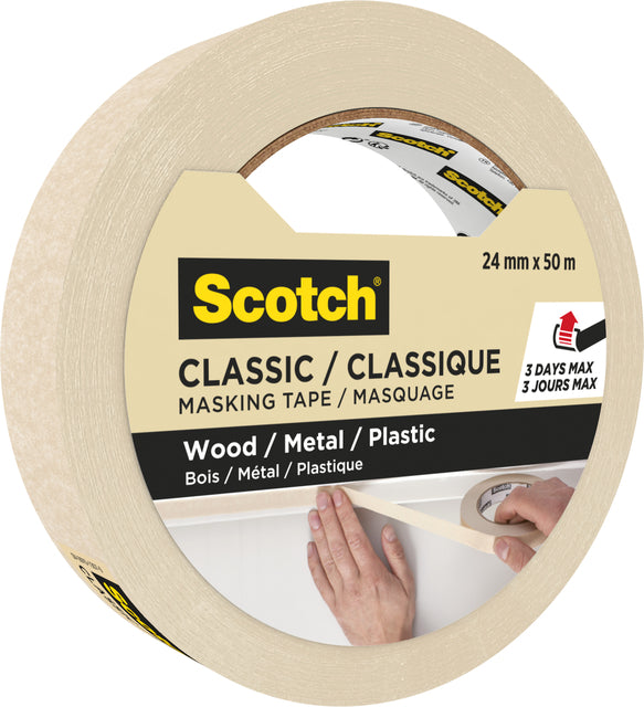 Abgerufene Band Scotch Classic 24mmx50m Beige | 24 Stücke