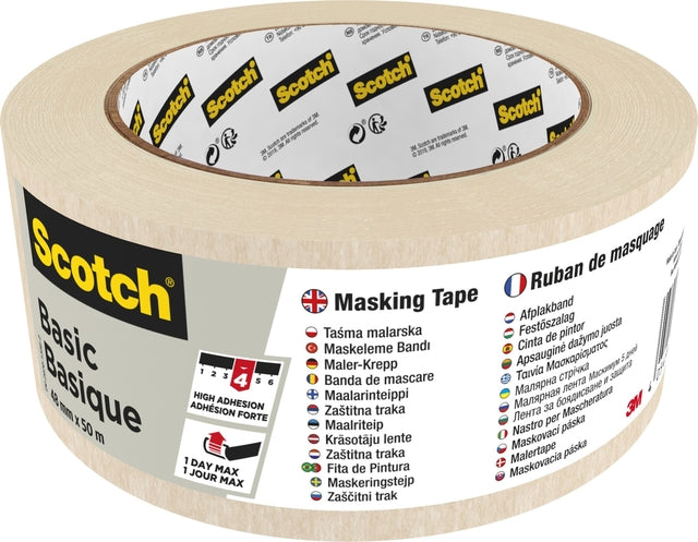 Abgerufene Band Scotch Basic 48mmx50m Beige | 12 Stücke