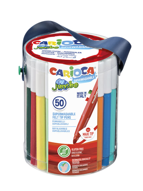 Filz -Tip -Stifte Carioca Jumbo Maxi Set von 50 Farben