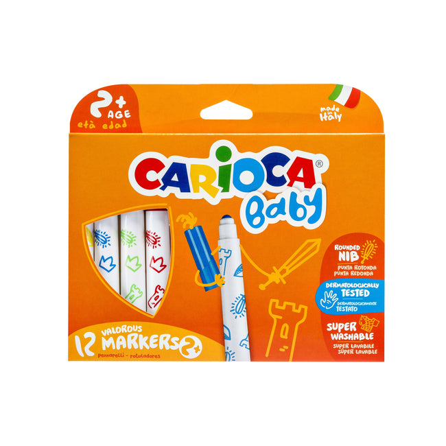 Carioca - Filzstifte Baby-Set mit 12 Farben | 12 Stück