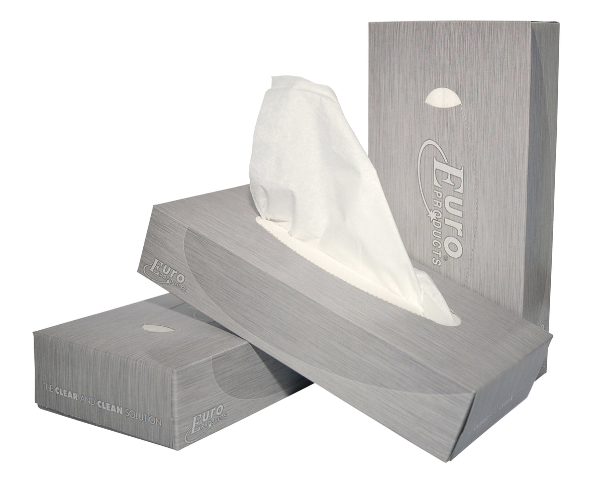 Euro Products - Kosmetiktücher Produkte 2-lagig 100 Blatt weiß 140040 | 40 Stück