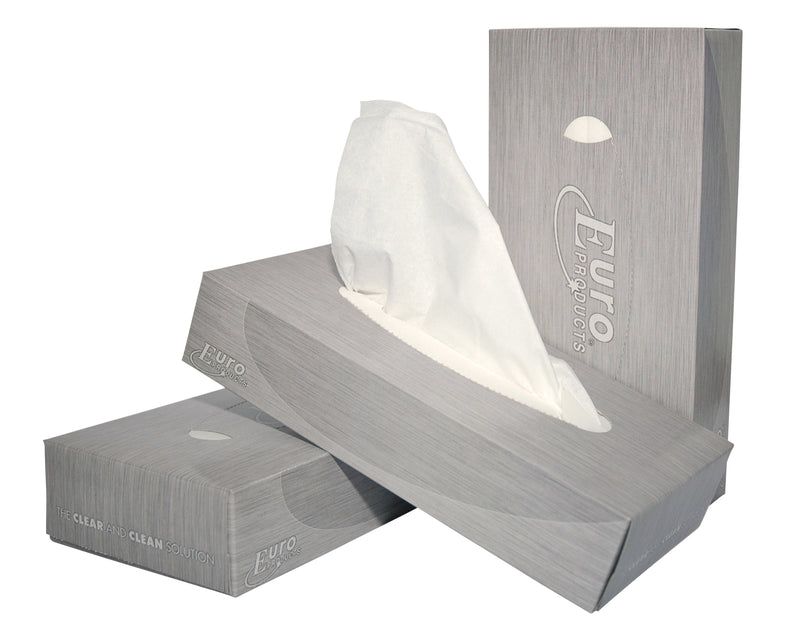 Euro Products - Kosmetiktücher Produkte 2-lagig 100 Blatt weiß 140040 | 40 Stück