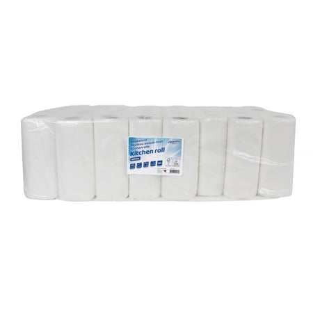 Cleaninq - Küchenrolle 2-lagig 50 Blatt 16x2 Rolle weiß