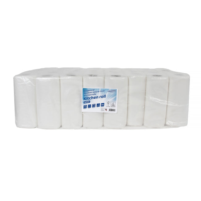 Cleaninq - Küchenrolle 2-lagig 50 Blatt 16x2 Rolle weiß
