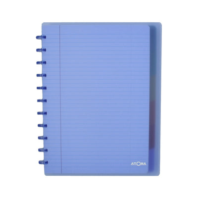 Atoma - Notizbuch A4+ Raute 5x5mm 120 Seiten 90gr PP transparent sortiert | 10 Stück