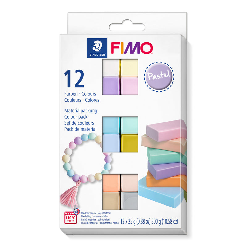 Fimo Staedtler - Clay Fimo Soft Color Packung mit 12 Pastellfarben