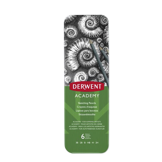 Derwent – ​​Sketching Pencils Academy Dose mit 6 Stück