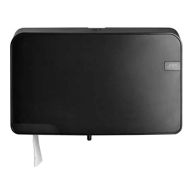 QuartzLine - Toilettenpapierspender Q5 Jumbo Small Duo Schwarz 441057