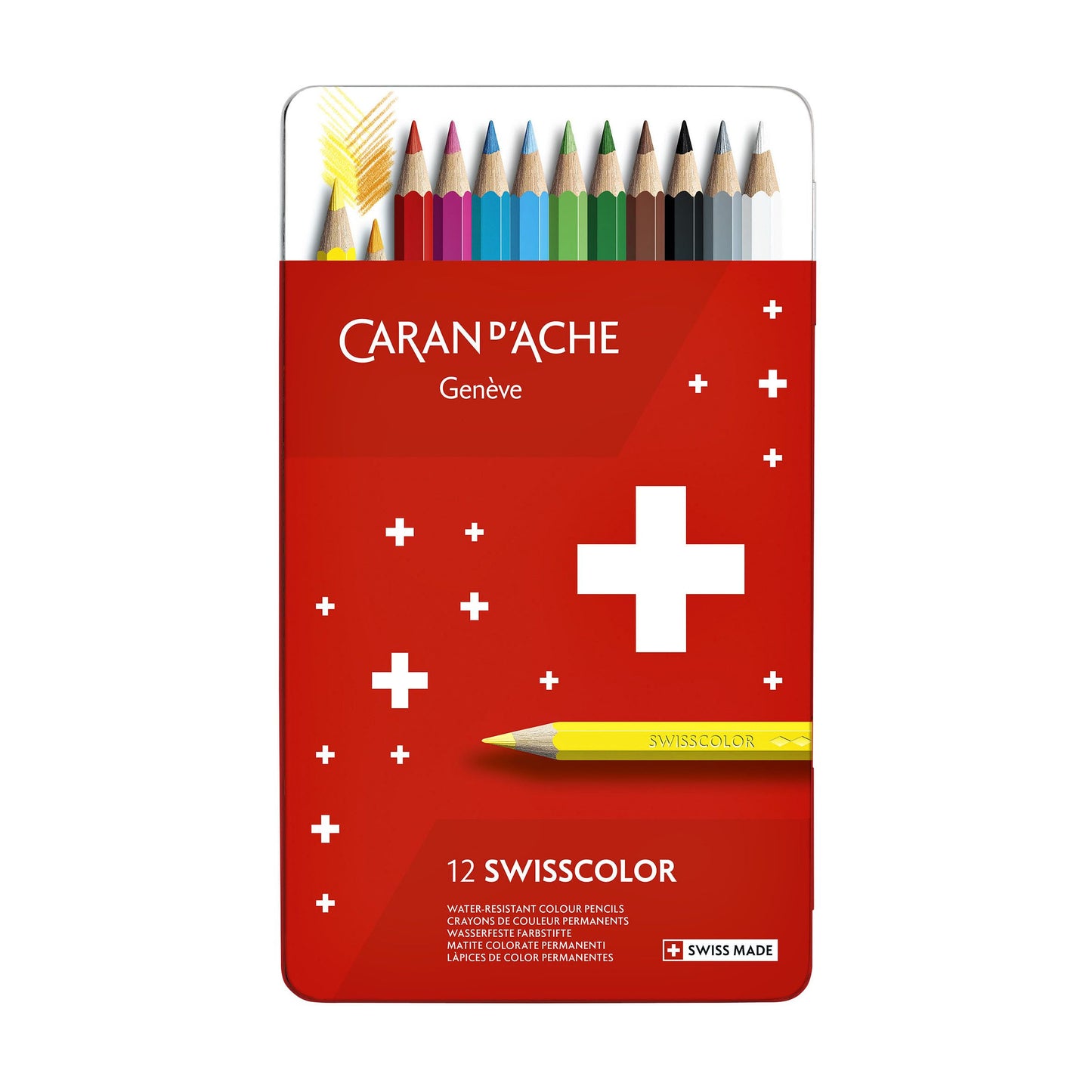 Caran d'ache - Buntstifte Swisscolor 12 Stück sortiert