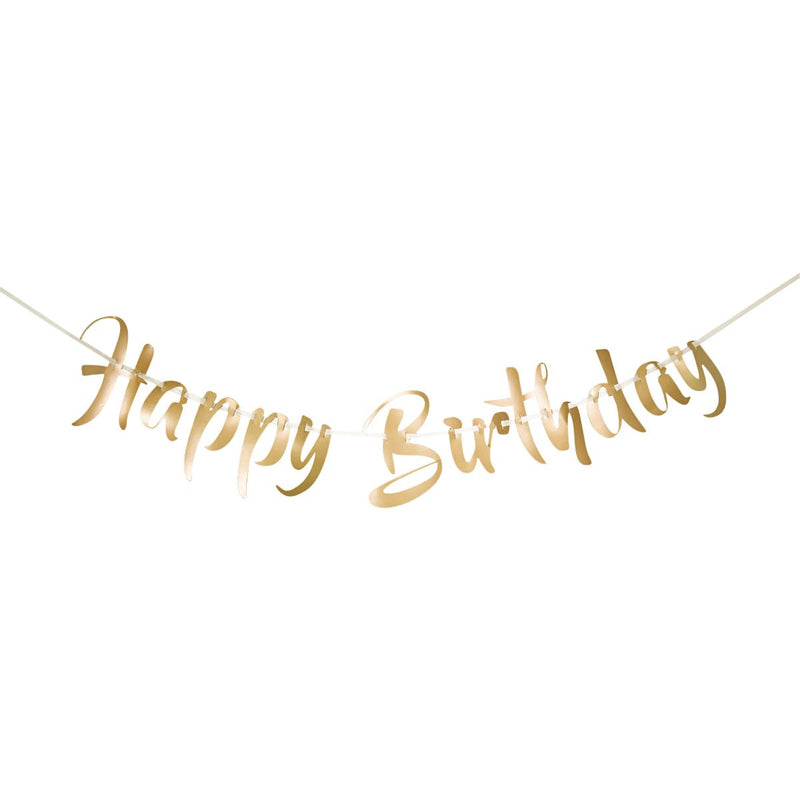 Folat - Buchstabengirlande Happy Birthday gold