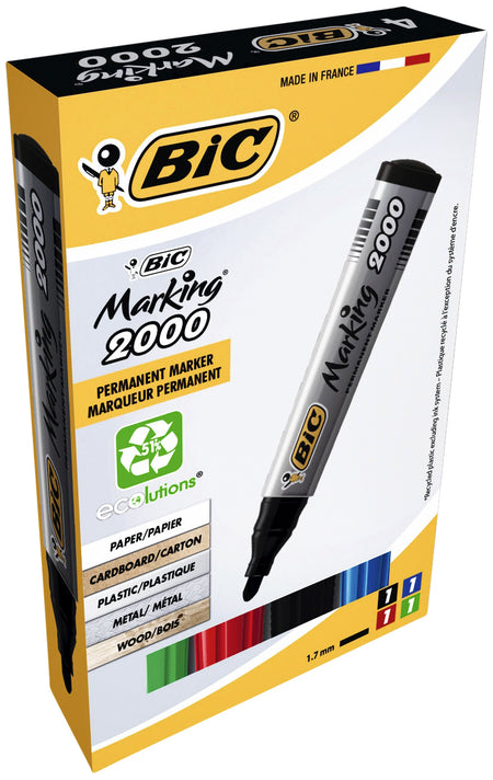 Bic - Filzstift 2000 Ecolutions rund, große sortierte Box mit 4 Stück