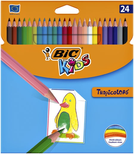 Bickids - Buntstifte Kids Tropicolors sortierter Blister mit 24 Stück