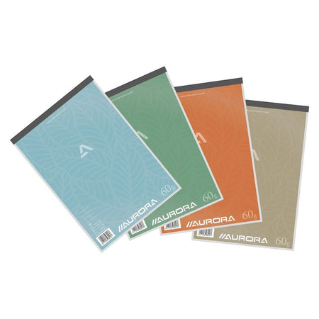 Aurora - Schreibblock A4 Linie 100 Blatt 60gr sortiert