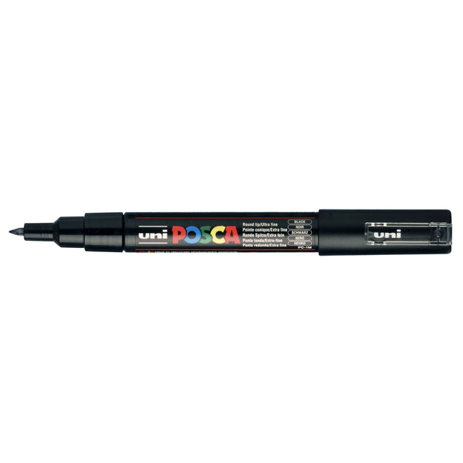 Posca - Paintmarker Uni PC1MC extra fein schwarz | 6 Stück