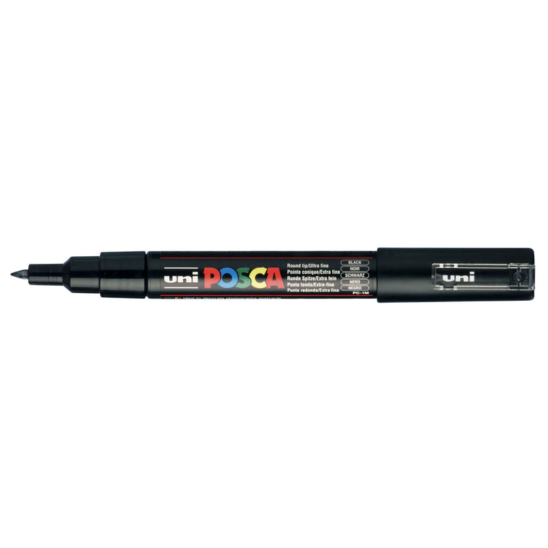 Posca - Paintmarker Uni PC1MC extra fein schwarz | 6 Stück