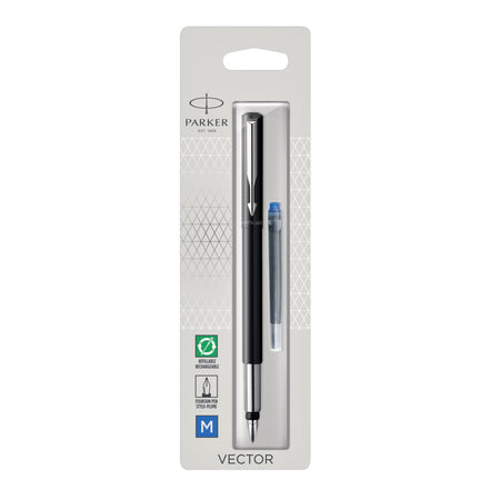 Parker - Füllfederhalter Vector Black Medium Blister à 1 Stück