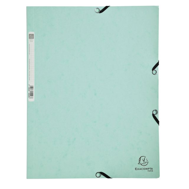 Exacompta - Elastomap Aquarell A4 3 Klappen 400gr Glanzkarton grün